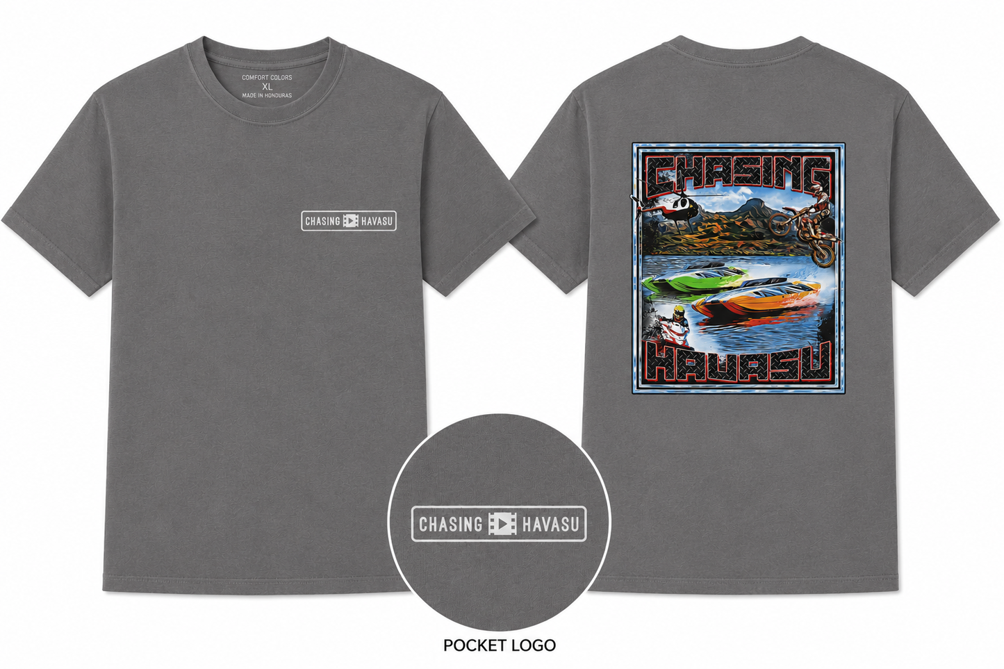 1 Men's Short Sleeve T-Shirt - BOAT - Charcoal Grey