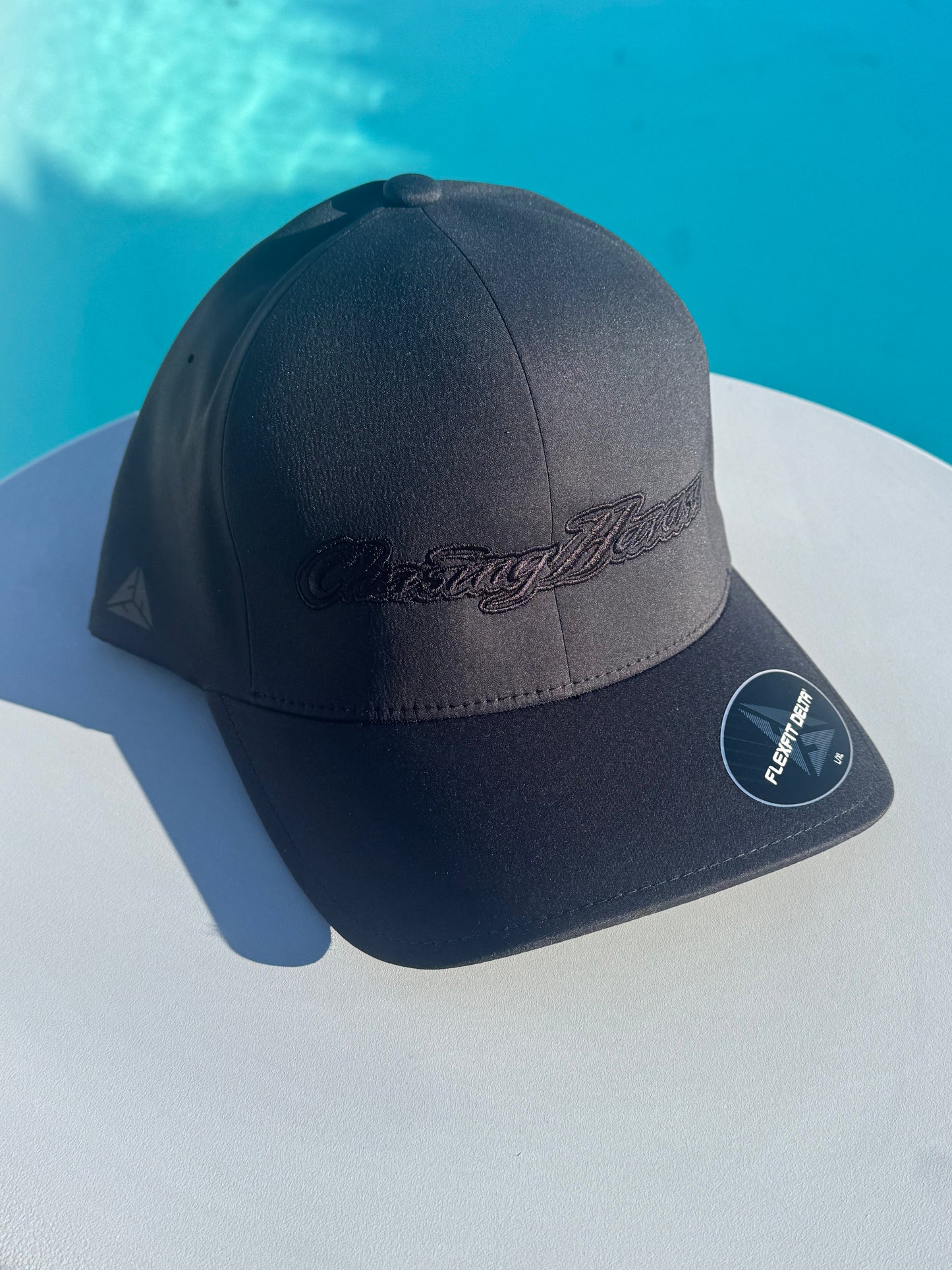 2# Black Delta Flex Fit - Black Letters