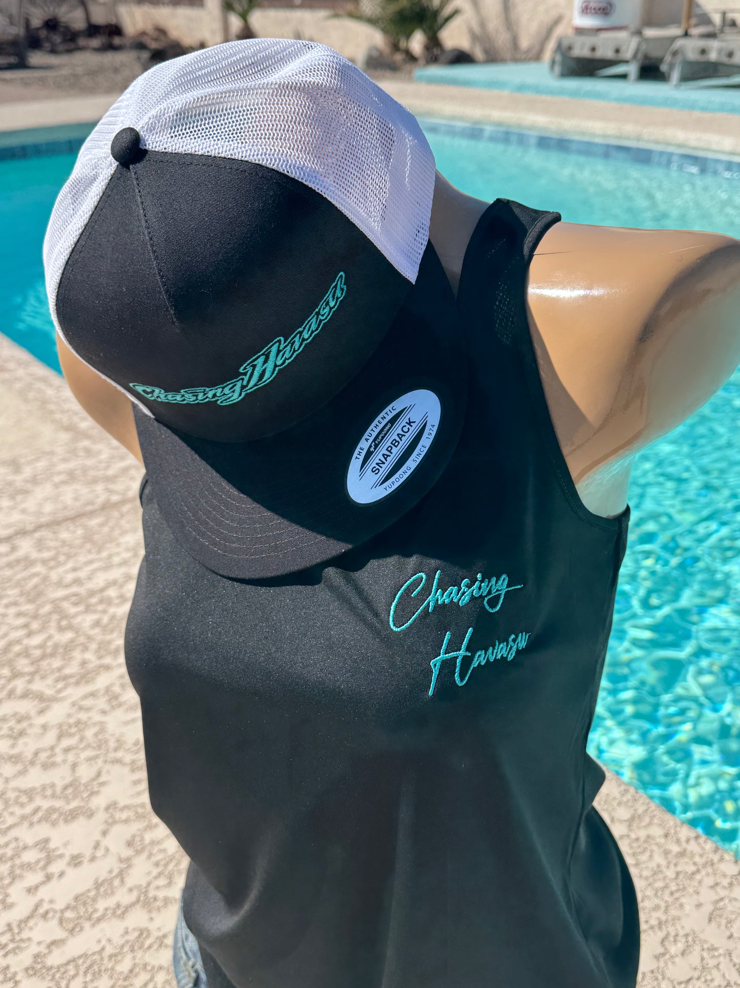 #1 Womens Combo - Black Tank & Snap Back Flat Bill