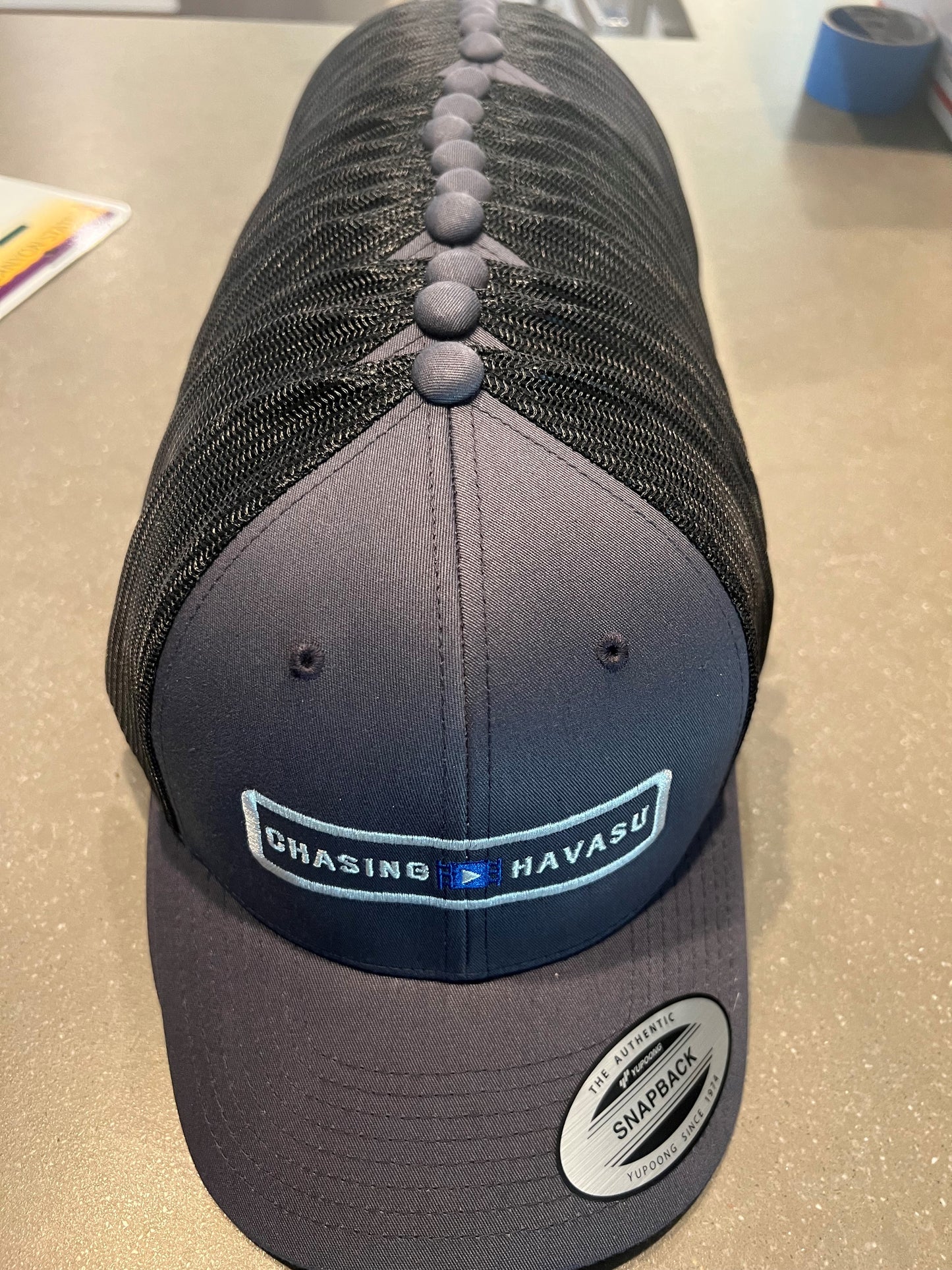 4 HAT Snapback/Trucker - Grey Black Mesh