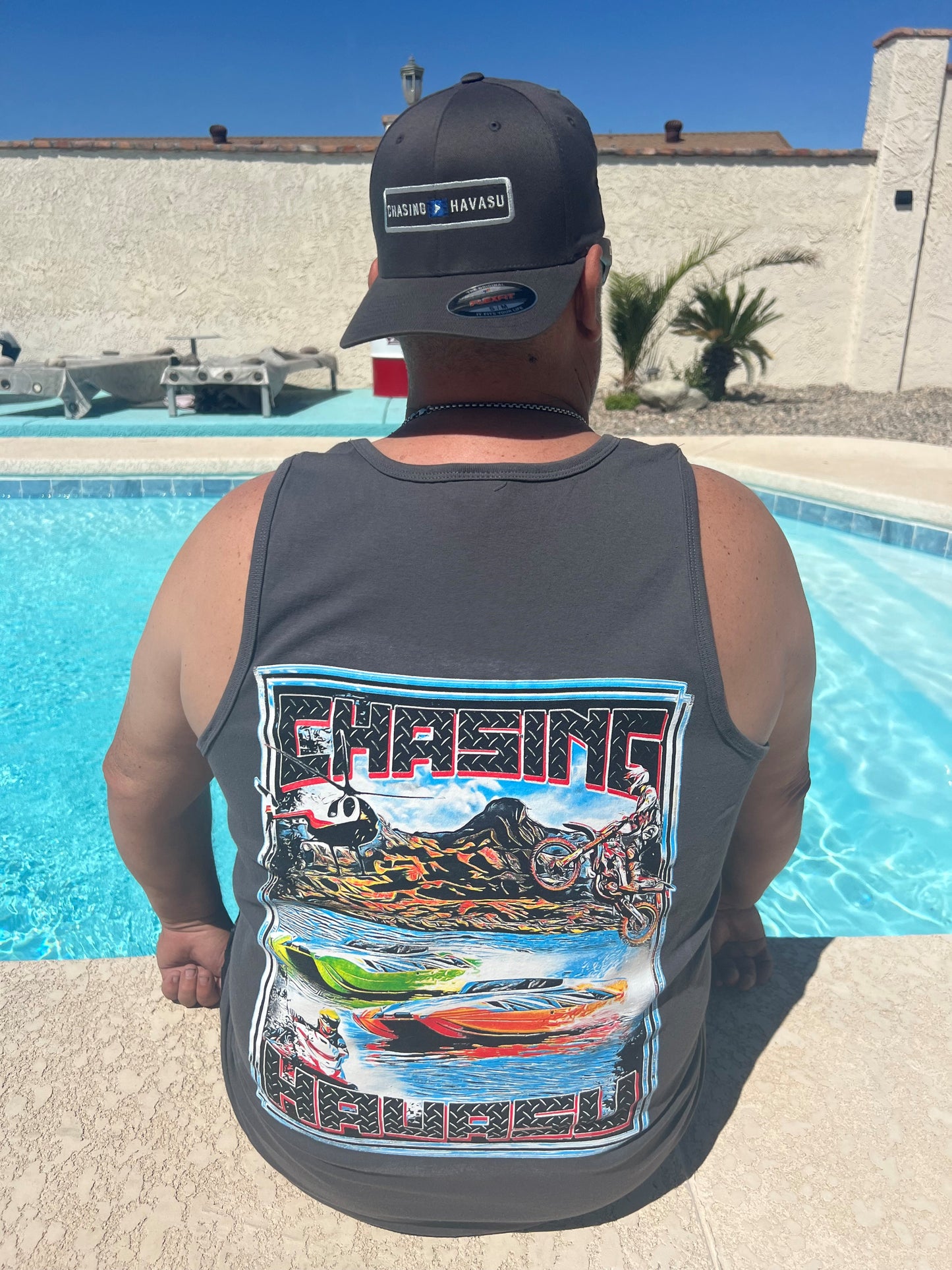 5 Men's Tank - BOAT - Charcoal Grey