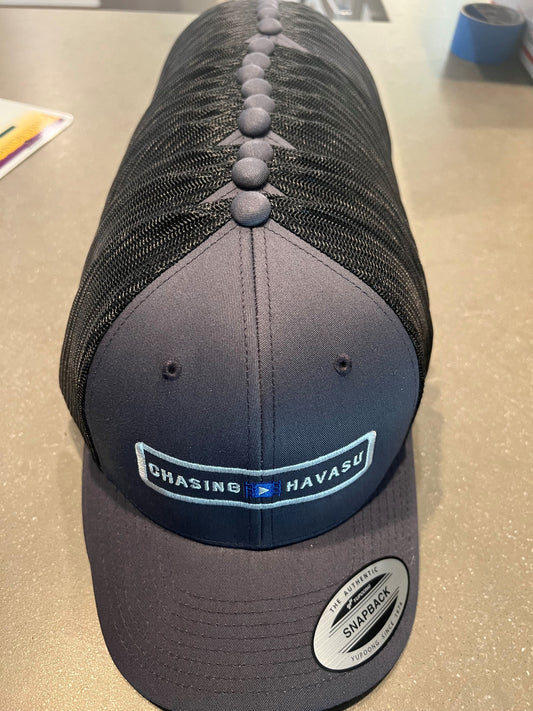4 HAT Snapback/Trucker  - Grey Black Mesh